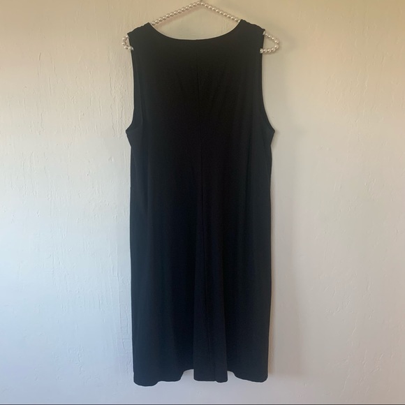 Eileen Fisher Twist Front Black Dress - Picture 4 of 6